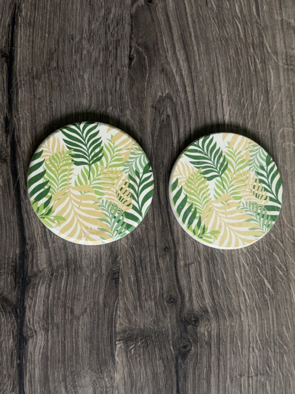 Palm Leaf Coaster Set